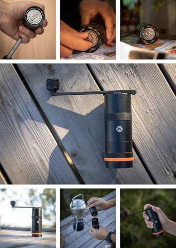 CAMPINGMOON CC-115-BK Manual Coffee Grinder, 15g