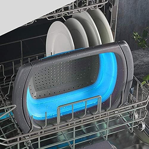 Alnicov Silicone Collapsible Colander,Colander Strainer Over The Sink