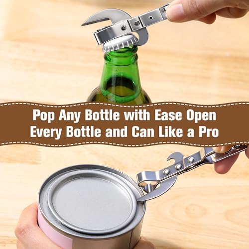 2 Pack 3 in 1 Can Openers, Vintage Can Opener with Dual Sided Blade