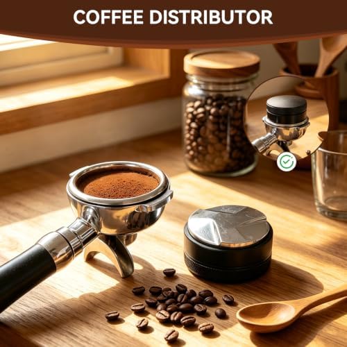 7 PCS Espresso Accessories Set with 53.3mm Spring Loaded Tamper