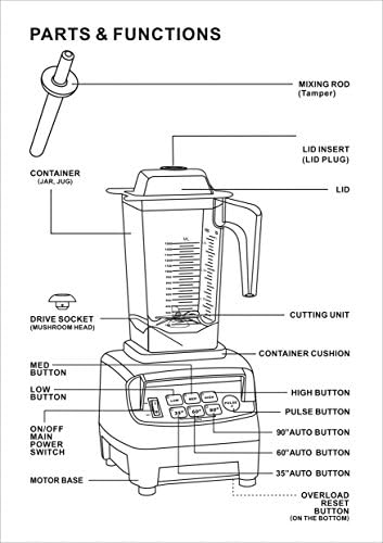 V TM-800A Professional Blender, Black