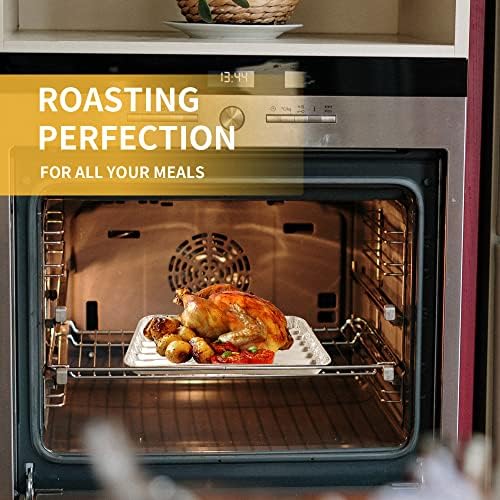 40 Pack Disposable Aluminum Broiler Pan 13 x 9 x 1 inch Aluminum Foil