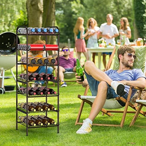 smusei Water Bottle Organizer 7 Tier Free Standing Vertical Metal