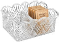 Godinger Crystal Sugar Packet Holder, Tea Bag and Sweetener Caddy