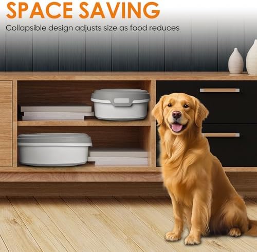 HOYTAMDAR Collapsible Dog Food Storage Containers Set – 28lbs & 35lbs