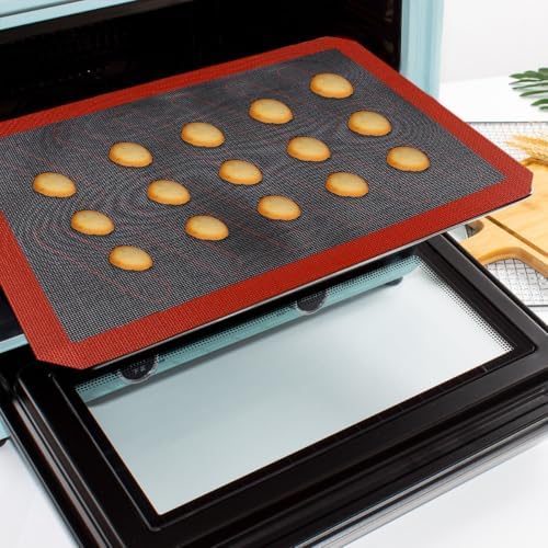 Silicone Glass Fiber Baking Mat, Non Stick Oven Liner for Macaron
