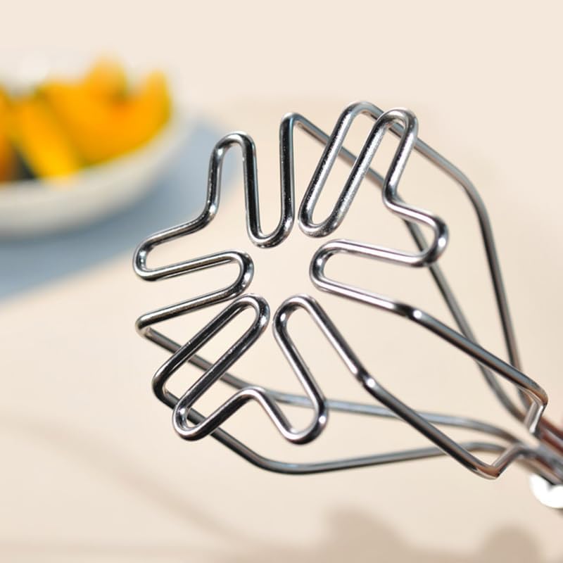 2in1 Potato Masher Kitchen Food Tongs Set - Heavy Duty Stainless Steel