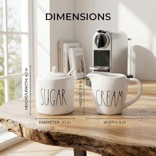 Sugar and Creamer Set, Cream Container and Sugar Holder Set for Coffee
