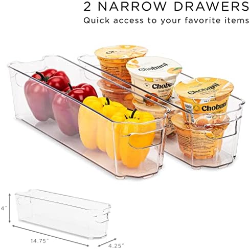 Sorbus Fridge Organizers and Storage Bins for Pantry & Fridge (6 Piece Set)