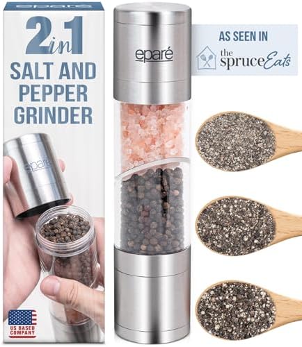 Eparé 2 in 1 Salt and Pepper Grinder Combo
