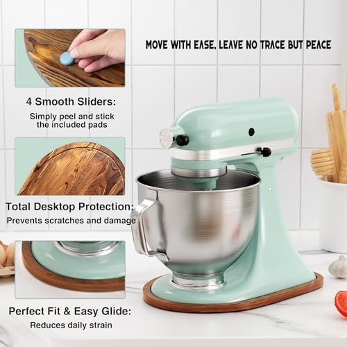 ENVTEK Pine Wood Mixer Slider for KitchenAid 4.5-5 Qt