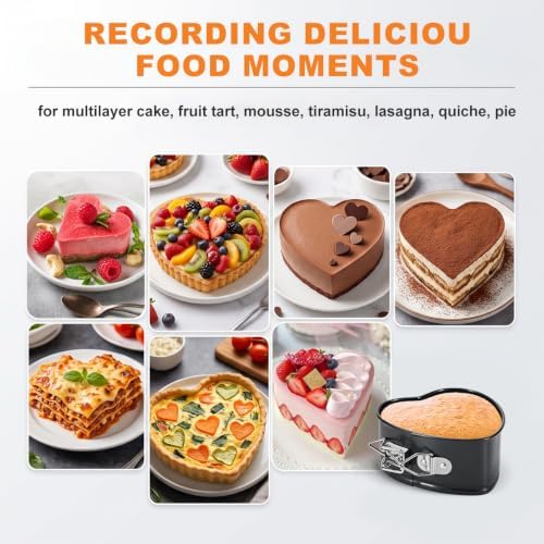 4" 7" 9" Springform Pan Set of 3, Non-Stick Heart Shaped Cake Pans