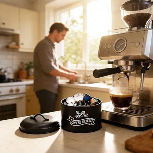 Peohud Coffee Filter Holder, Large Capacity Filter Storage Container