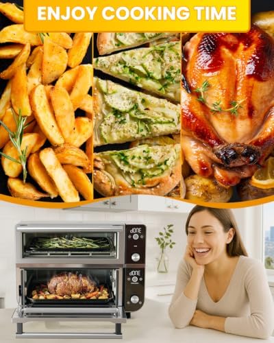 5PCs Nonstick Teflon Oven Liners Compatible with Ninja Double Oven Pro