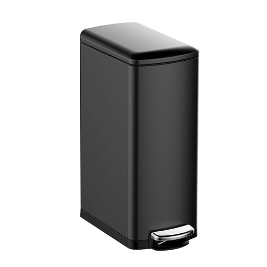 Garvee Slim Kitchen Trash Can 8 Gal, Skinny Stainless Steel Garbage Can by Garvee