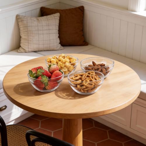 8.5 oz Clear Glass Bowl, Small Prep Bowls for Prepping Ingredients
