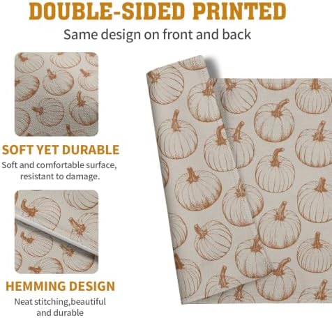 Fall Placemats Set of 4 Burnt Orange Pumpkin Place Mat Autumn