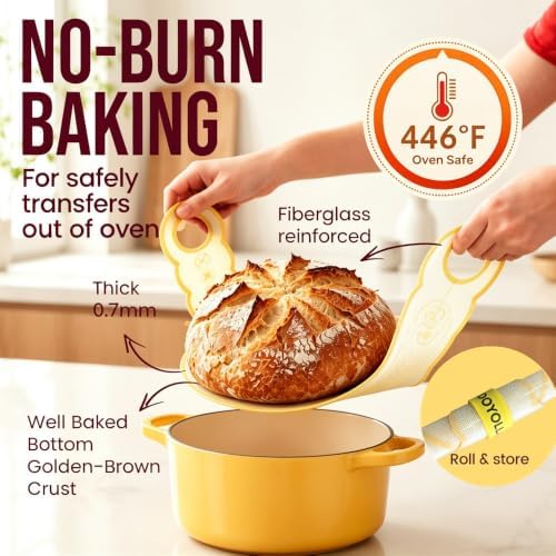 DOYOLLA Bread Proofing Baskets Set, 10 Inch Oval & 8.5 Inch Round