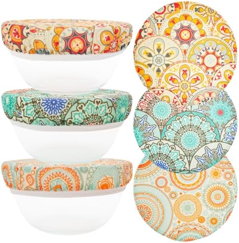 3 PCS Reusable Beeswax Bowl Covers