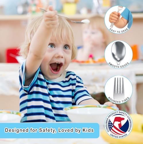 CHILLOUT LIFE Kids Silverware Set, Stainless Steel Utensils, 12-Piece