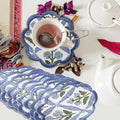 Ridhi 8-Pcs 100% Cotton Hand Block Print Drink Coasters 5 Inch Steel