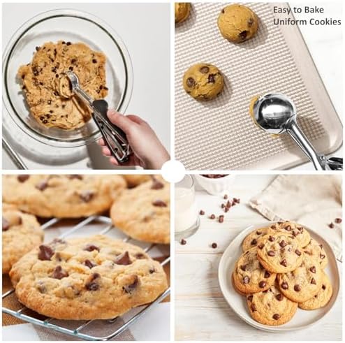 Cookie Scoop Set, 3Pcs Ice Cream Scoop, Cookie Scoops for Baking Set
