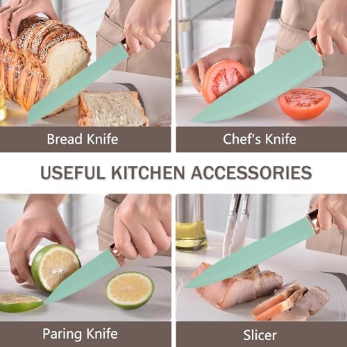 19-Piece Cooking Utensils Set, Green