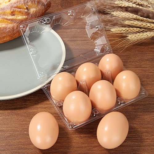 100PCS Plastic Egg Cartons Bulk 2x3 Egg Holders Style Holds 6 Eggs
