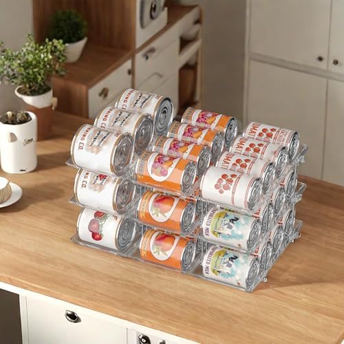Can Organizer for Pantry, Stackable Food Pantry Storage Rack, 6 Tier