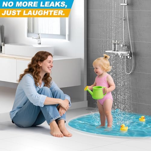 67" Shower Threshold Water Dam Silicone Shower Water Guard Collapsible