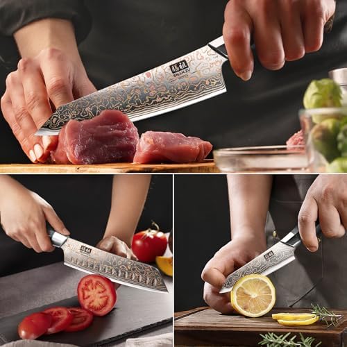 SHAN ZU 3PCS Damascus Knife Set