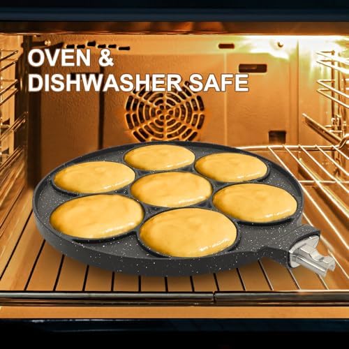 RANX INGST Pancake Pan 7 Holes Induction, Non Stick Mini Crepe Pan