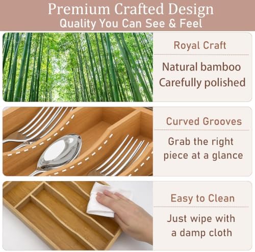 Bamboo Silverware Organizer