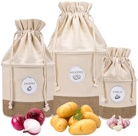 Meraki Home Potato Onion Garlic Storage Containers - Farmhouse Kitchen