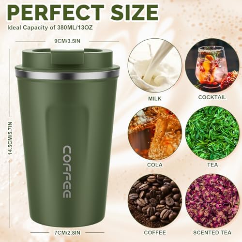 CS COSDDI 12 oz Coffee Mug - Stainless Steel Coffee Cup with Leakproof