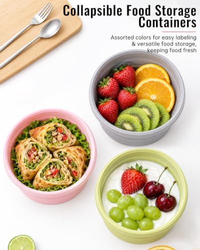 3Pcs Pizza Dough Proofing Container, Silicone Food Storage