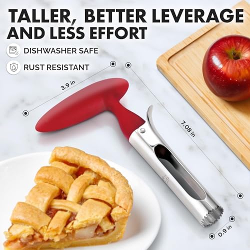 Zulay Kitchen Apple Corer, Red