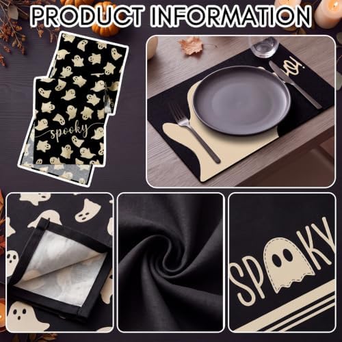 Irenare 25 Pcs Halloween Ghost Kitchen Accessories Decor Set with