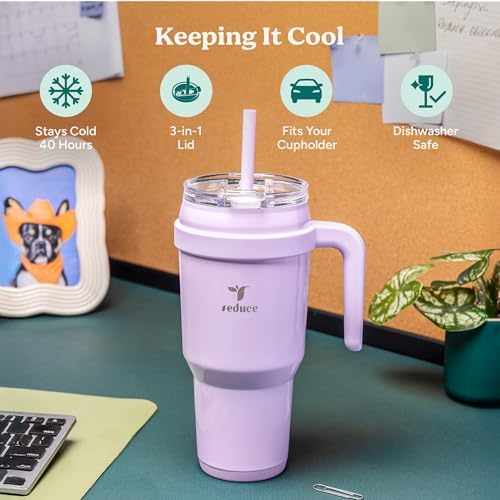 REDUCE 40 oz Stainless Steel Tumbler with Handle - Insulated Travel