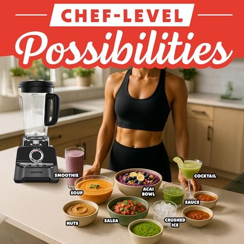 Gourmia Countertop Blender, 68 oz, 1500W