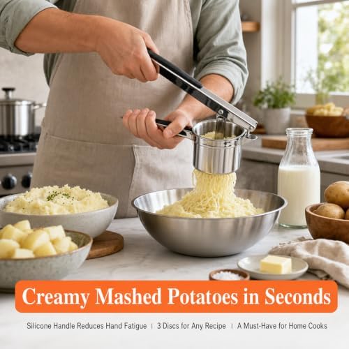 Potato Ricer Potato Masher Spaetzle Maker Potato Press for Kitchen