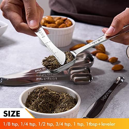 Rainspire Heavy Duty Measuring Spoons Set Stainless Steel, Metal