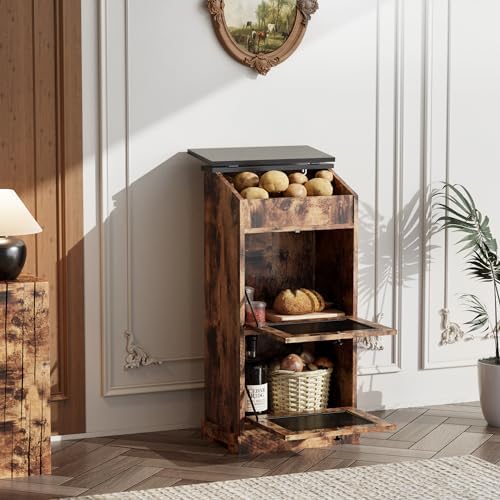 ONG Storage Bin Wood, Wooden Bread Storage Bins, Decorative Potato and