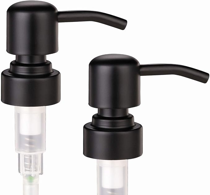 2 Pack Thick Amber Glass Pint Jar Soap Dispenser - Image 5