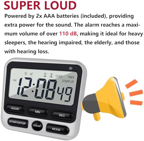 2-Pack Digital Dual Kitchen Timers with Magnet