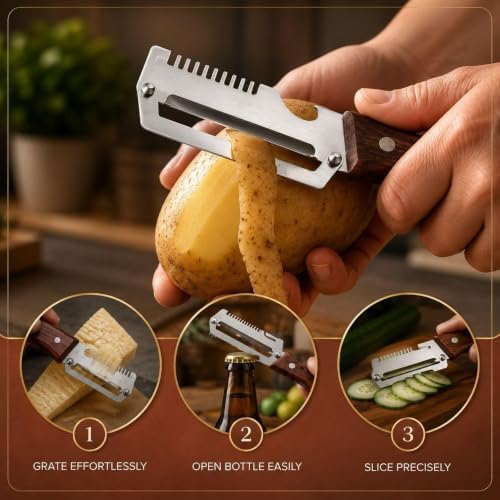 Multifunctional Vegetable Peeler 2 Pack – Stainless Steel Julienne