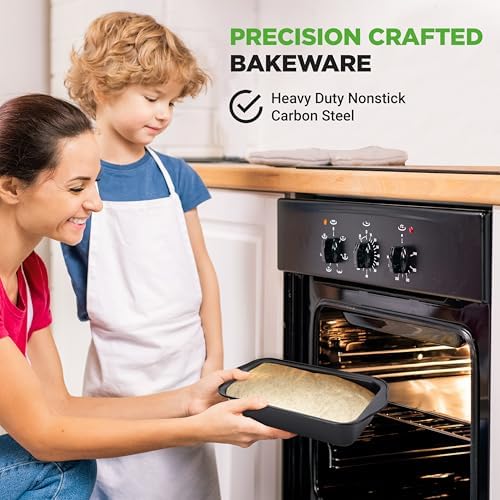 NutriChef Loaf Pans Set of 6 | Non-Stick Premium Bread Pans Quick &