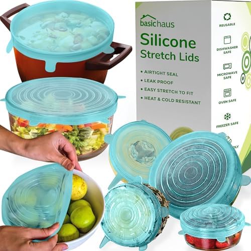 Reusable Silicone Stretch Lids, Food Storage, 7 Pack