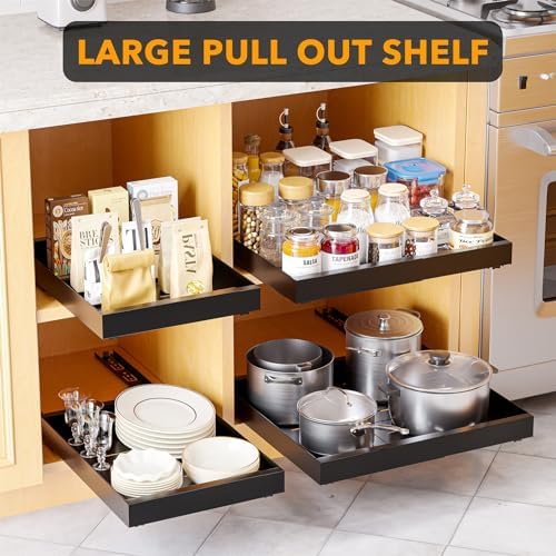 SpaceAid Pull Out Cabinet Organizer, 1 Pack Expandable 11.8"-19.6"