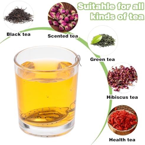 50 Pcs Stainless Steel Heart Shaped Tea Infuser, Loose Leaf Steeper
